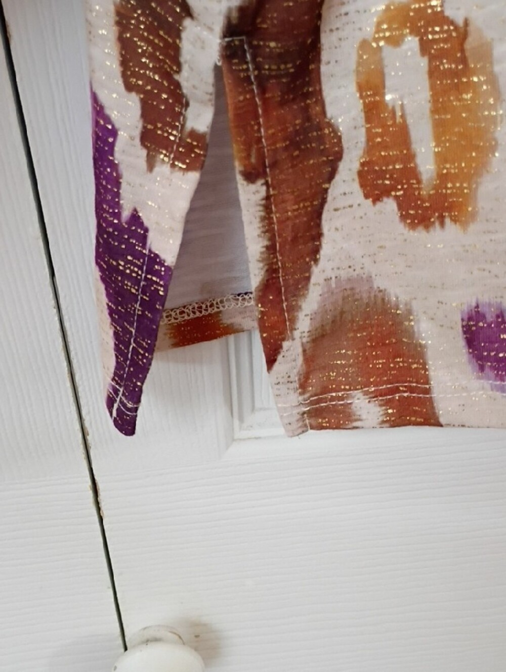 Alfred Dunner Purple & Brown Animal-Print Scoop Neck Top XL - Picture 4 of 9